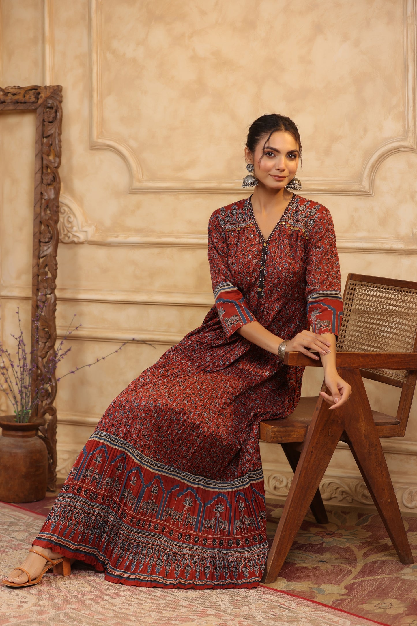 Ajhrakh Print Gown