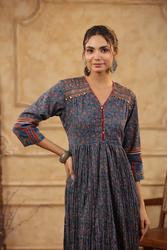 Ajhrakh Print Gown