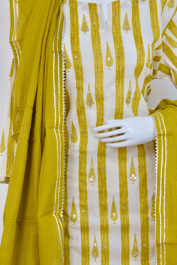 Yellow Gottapatti Suit