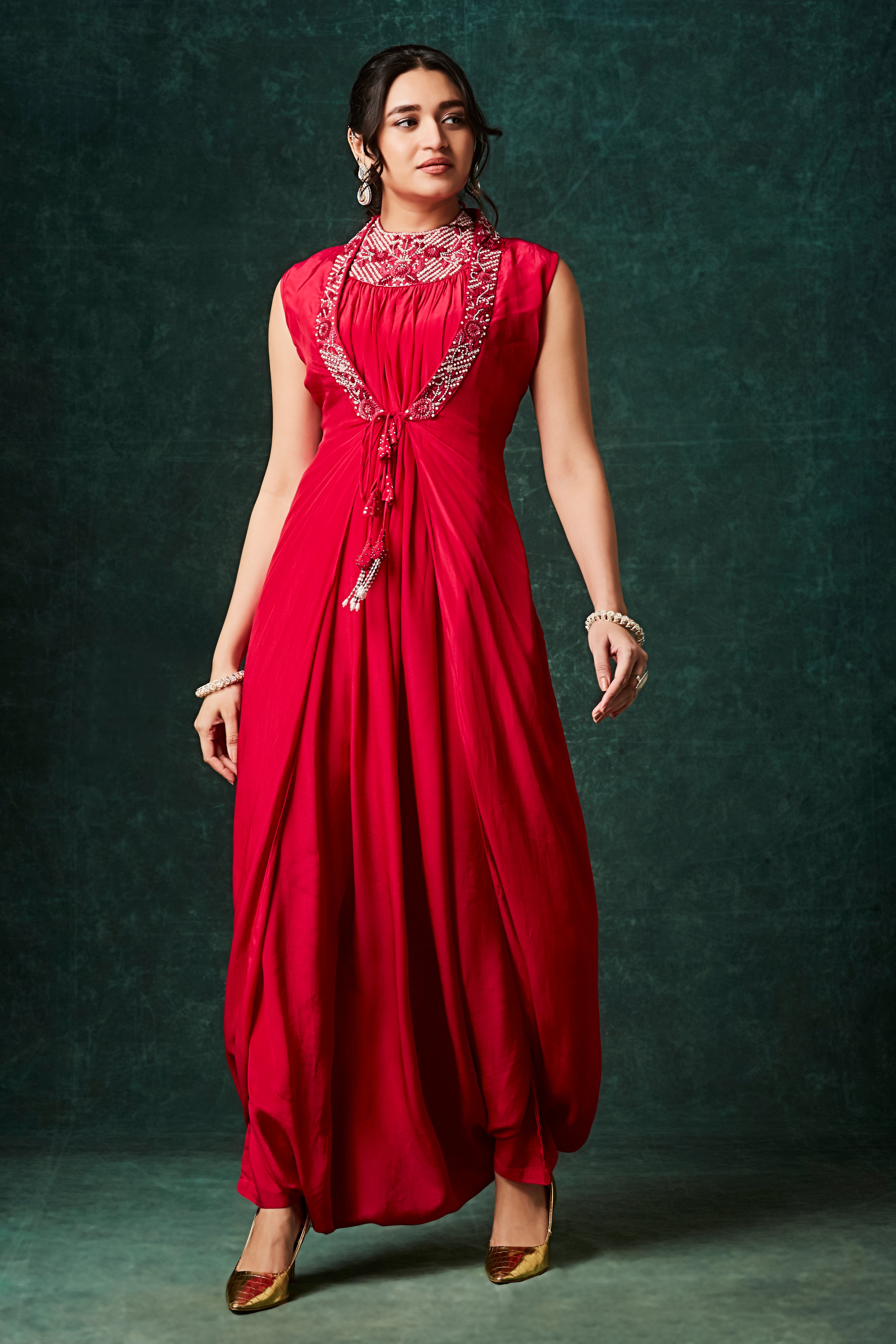 The Moroccan Glamour Drape Jumpsuit