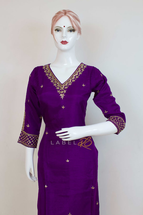 Purple Handwork Suit