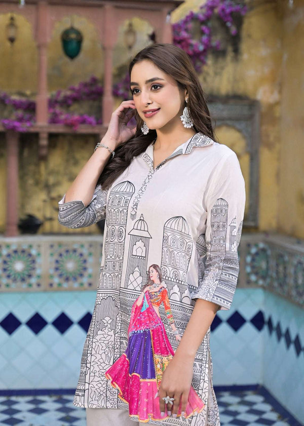 Black And White Designer Co-ord Set