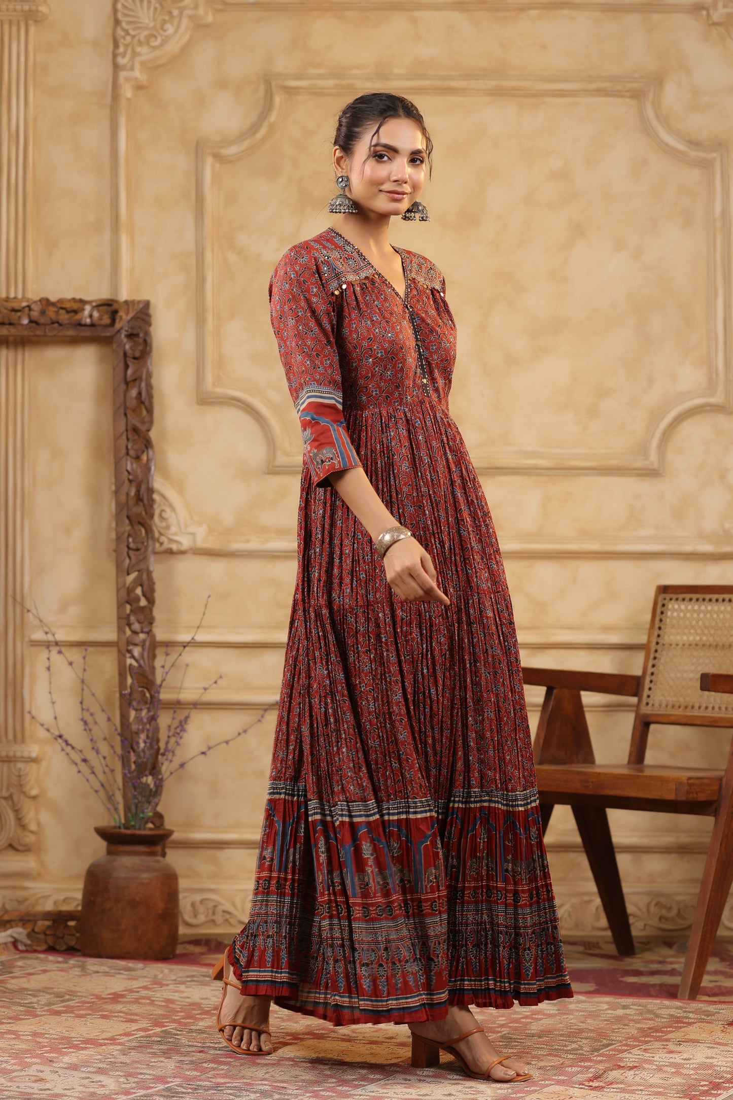 Ajhrakh Print Gown