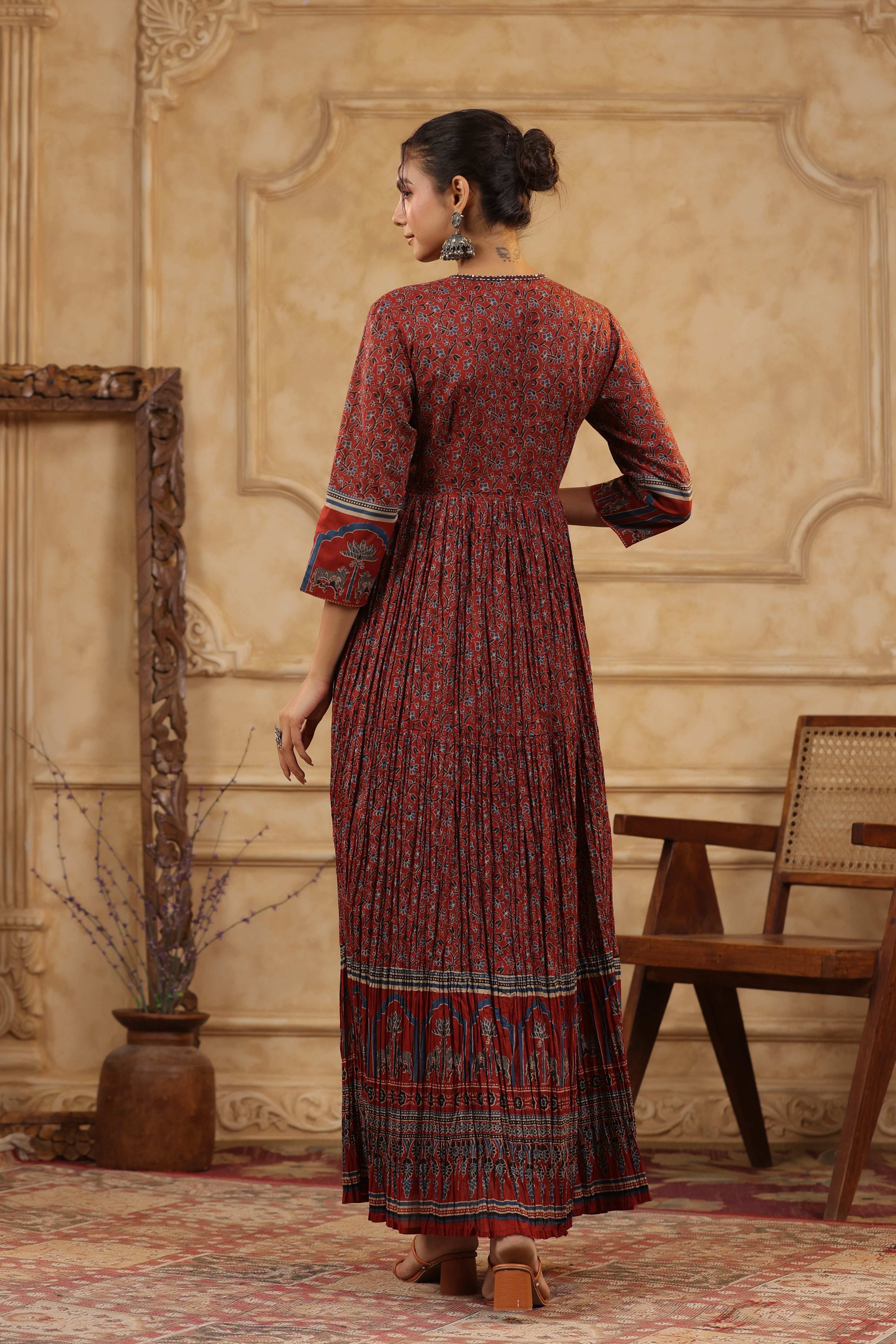 Ajhrakh Print Gown